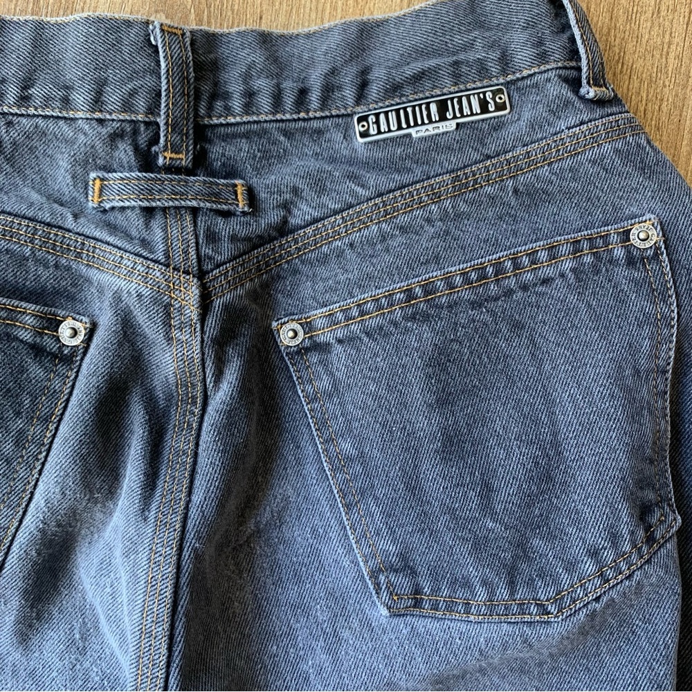 Vintage Jean Paul Gaultier Black Grey Denim Jeans